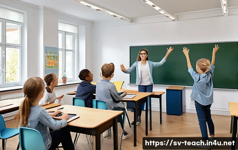 교사 학습 결과 분석 방법 - A modern Swedish classroom scene showing a diverse group of students engaged in a formative assessme...